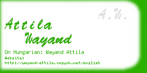 attila wayand business card